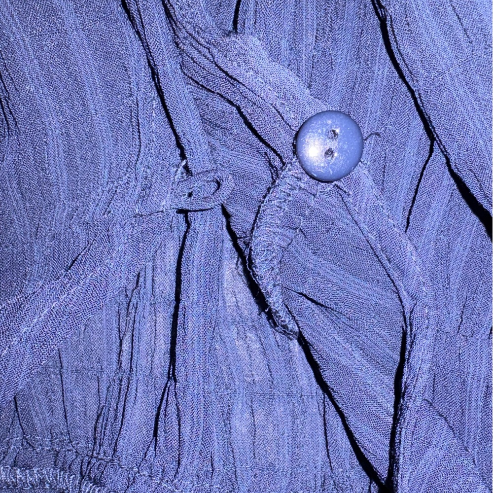 Samsøe Samsøe Jolie Long Sleeve Wrap Dress Dark Navy Size L - Picture 8 of 9